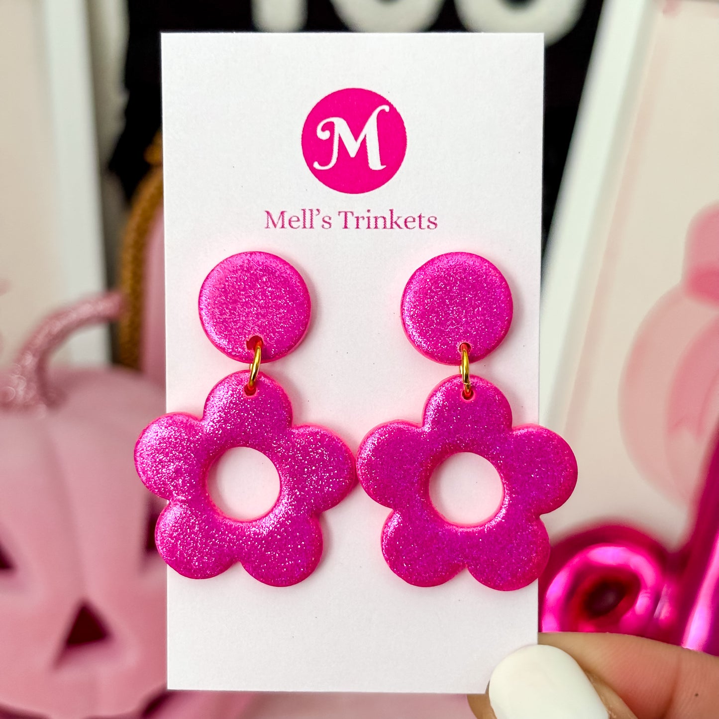 Boo-ween Flower Dangles - Choose color