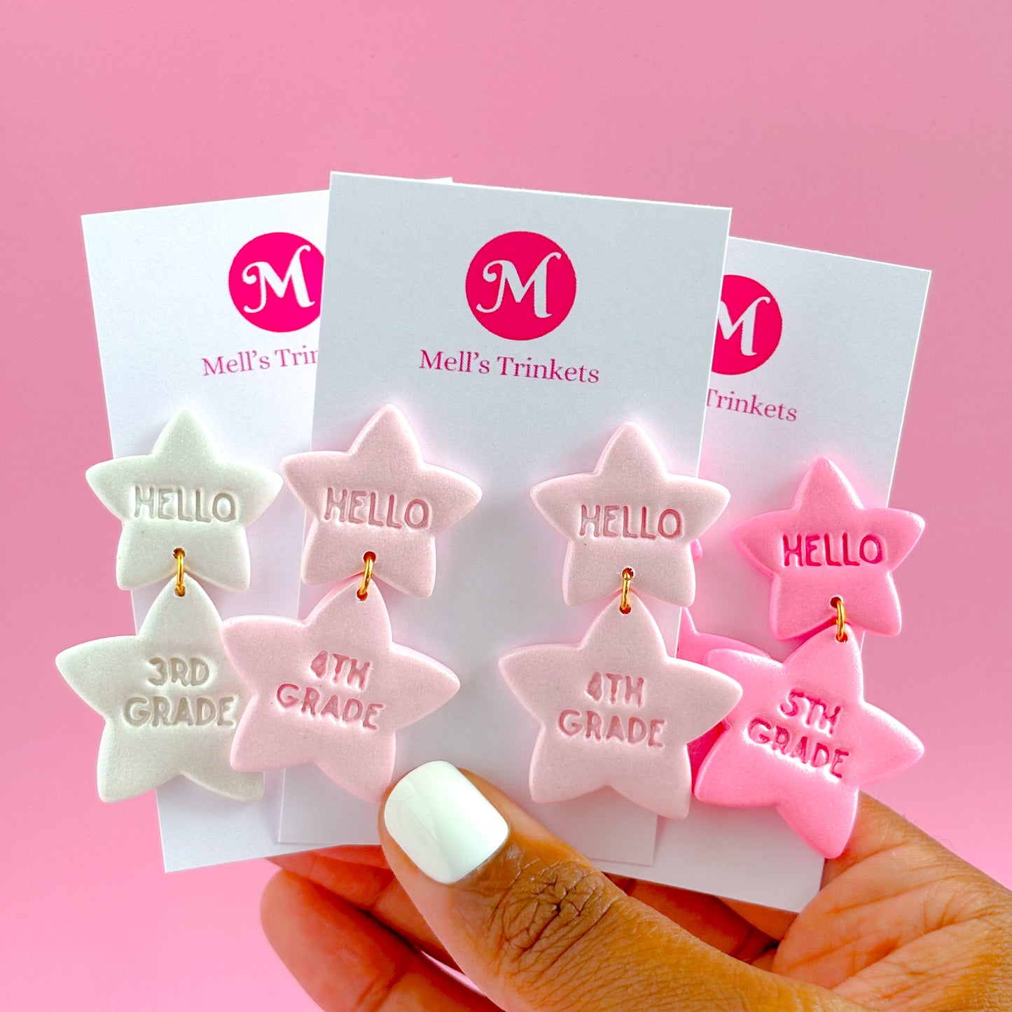 Hello Grade Star Dangles - Choose Grade + Color