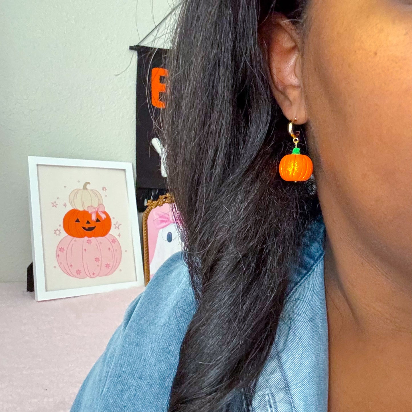 3D Pumpkin Huggies - Orange