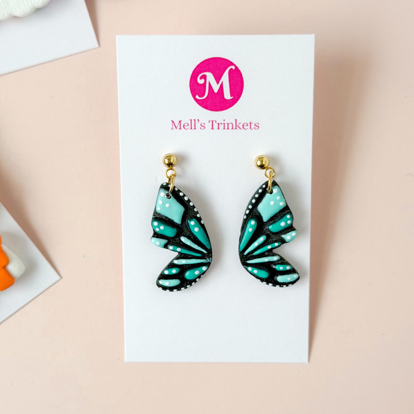 Monarch Butterfly Dangles - Blue