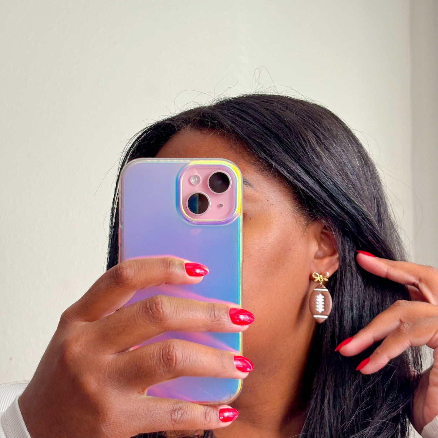 Football Bow Earrings
