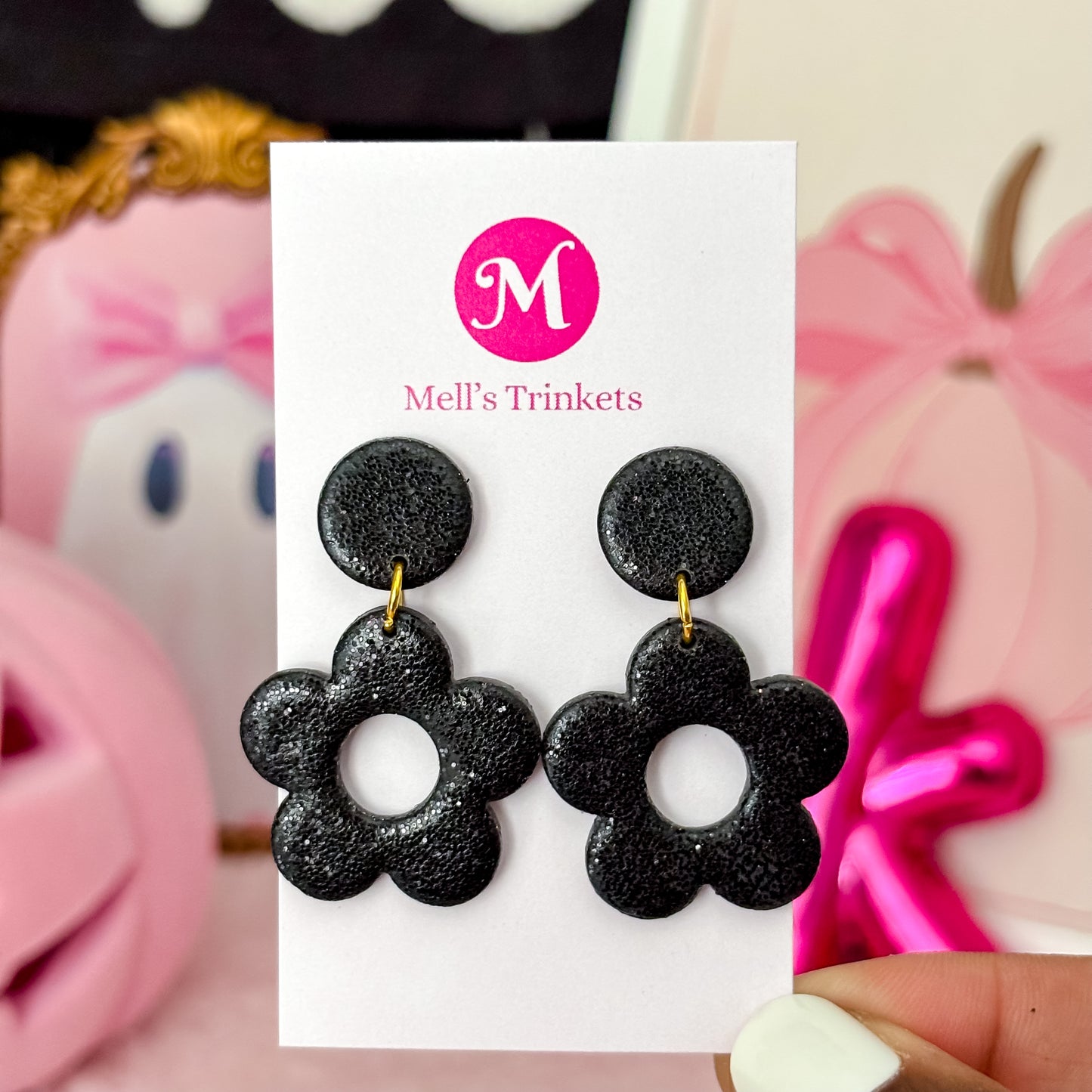 Boo-ween Flower Dangles - Choose color