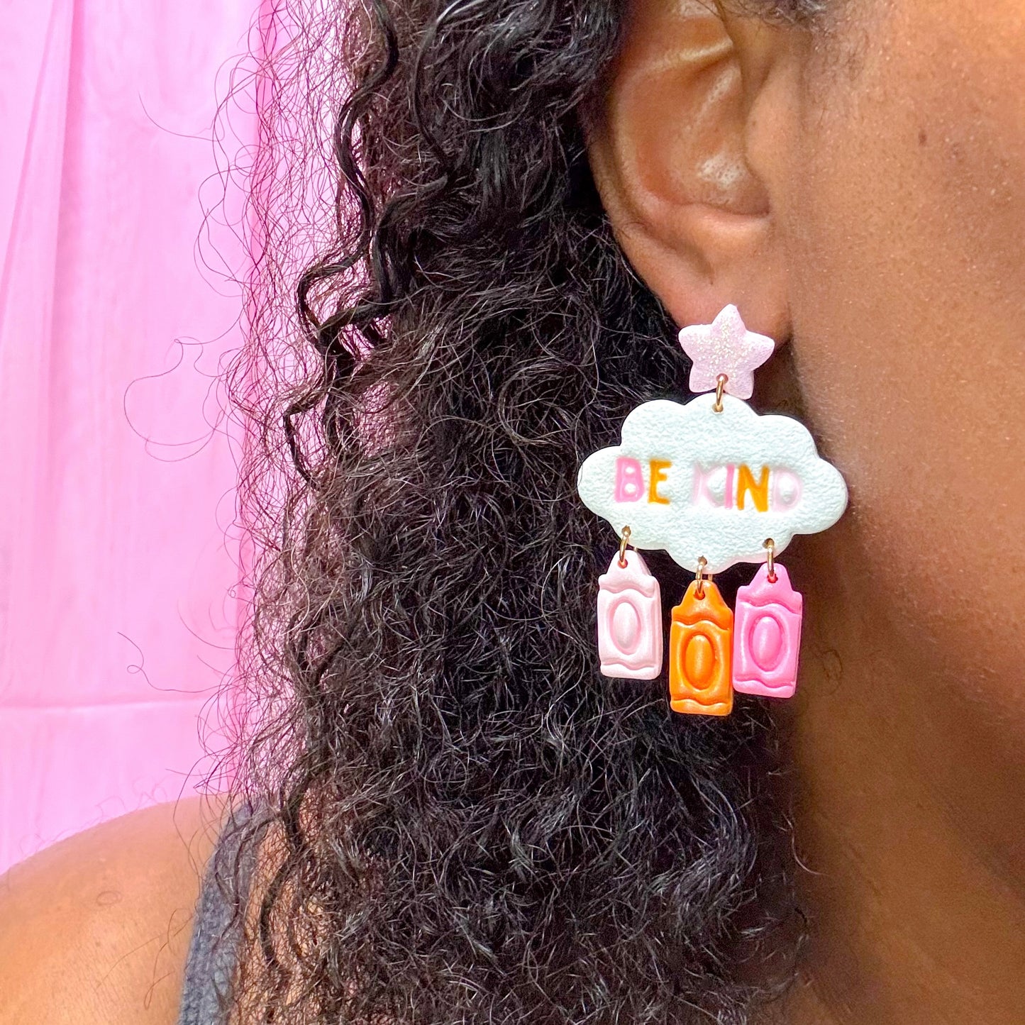 Be Kind Cloud Dangles