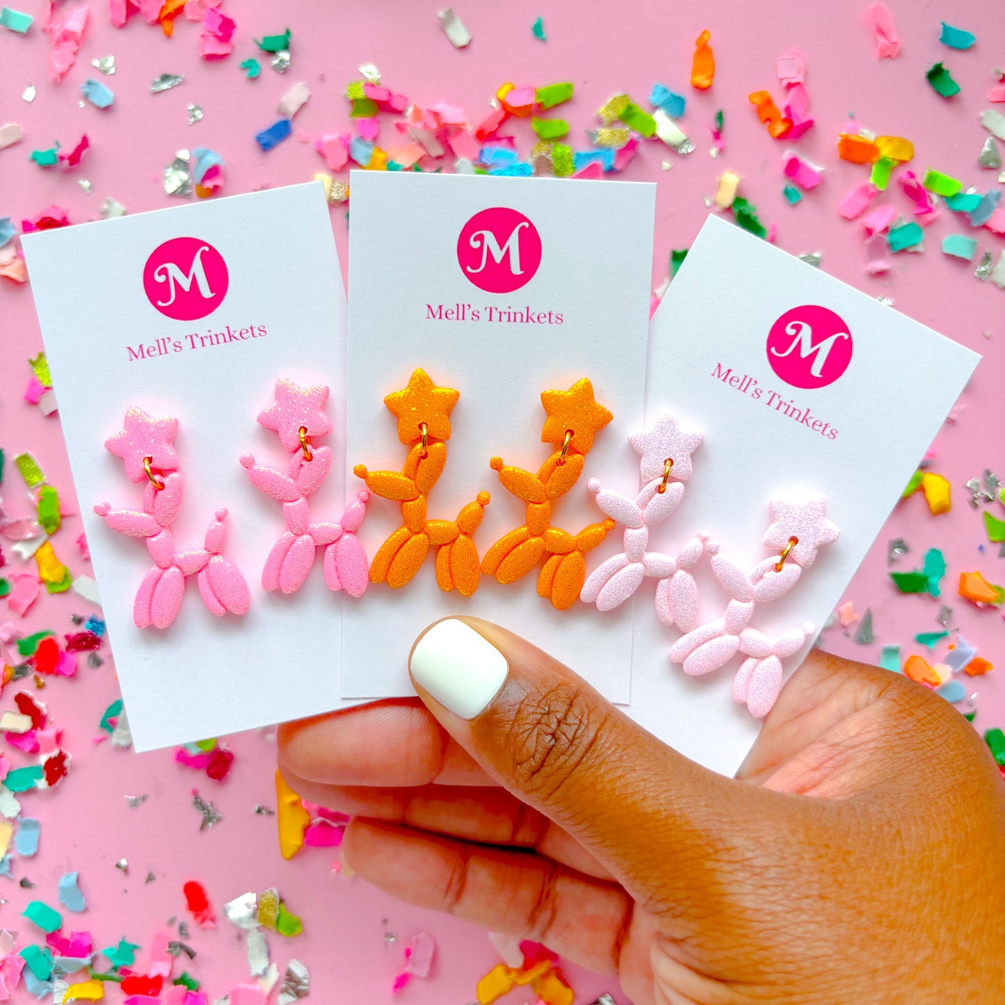Sparkly Balloon Dogs - Choose Color