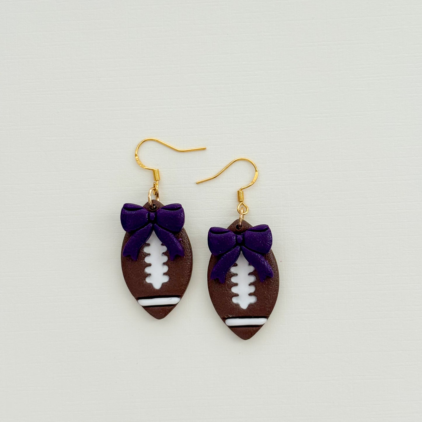 Gameday Football Bow Dangles - Choose Team Color