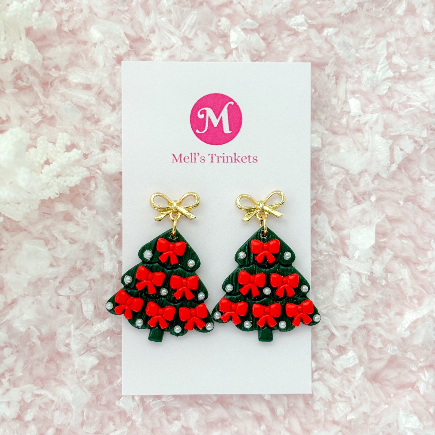 Very Merry Bow Tree Dangles - Green/Red