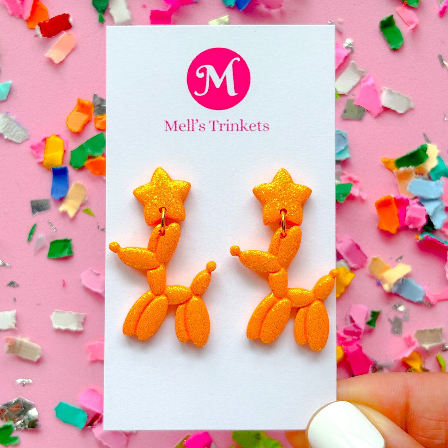 Sparkly Balloon Dogs - Choose Color