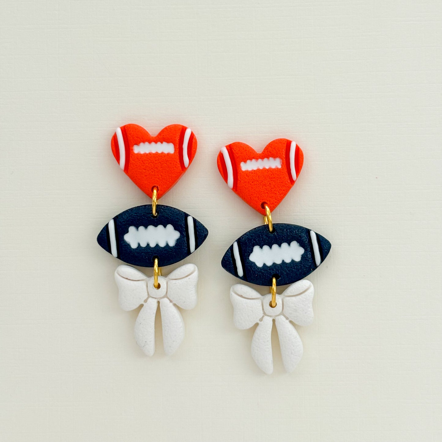 Ultimate Game Day Triple Football Dangles - Choose Team Color