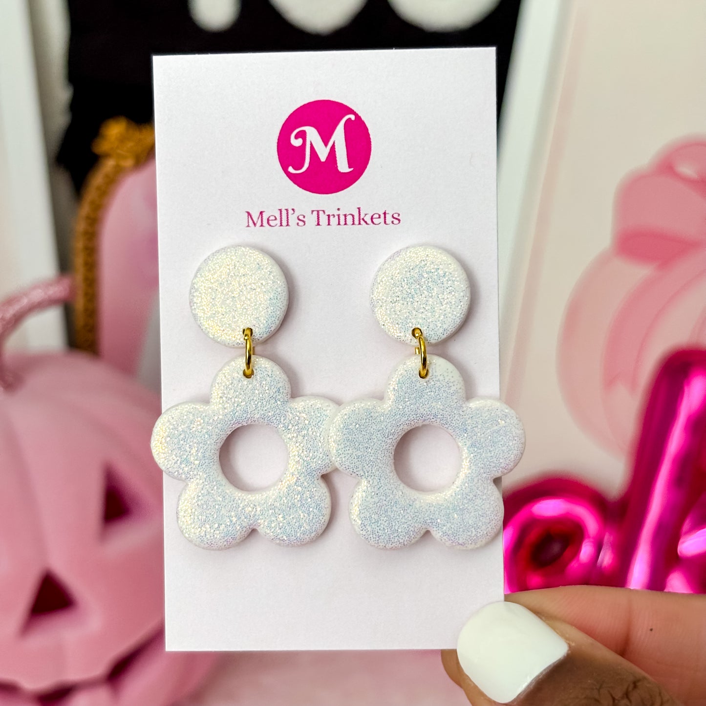 Boo-ween Flower Dangles - Choose color