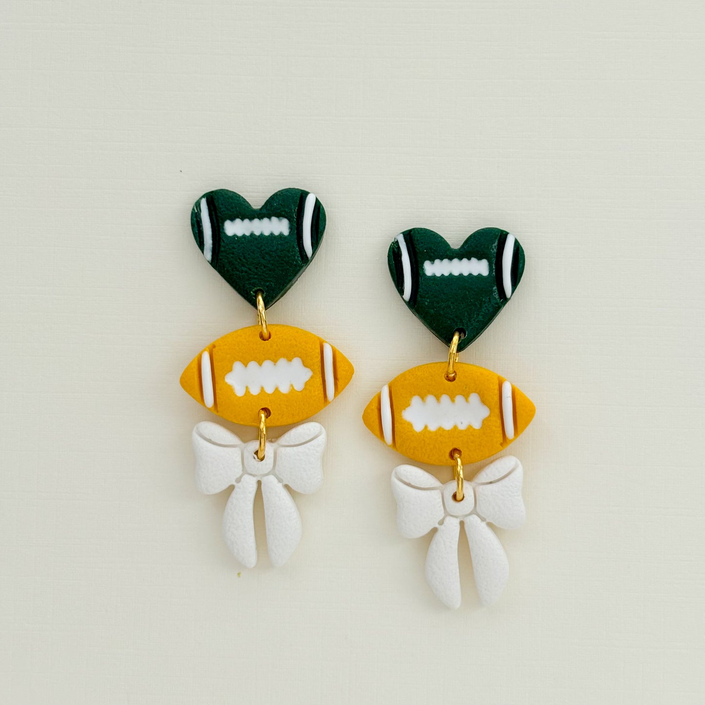 Ultimate Game Day Triple Football Dangles - Choose Team Color