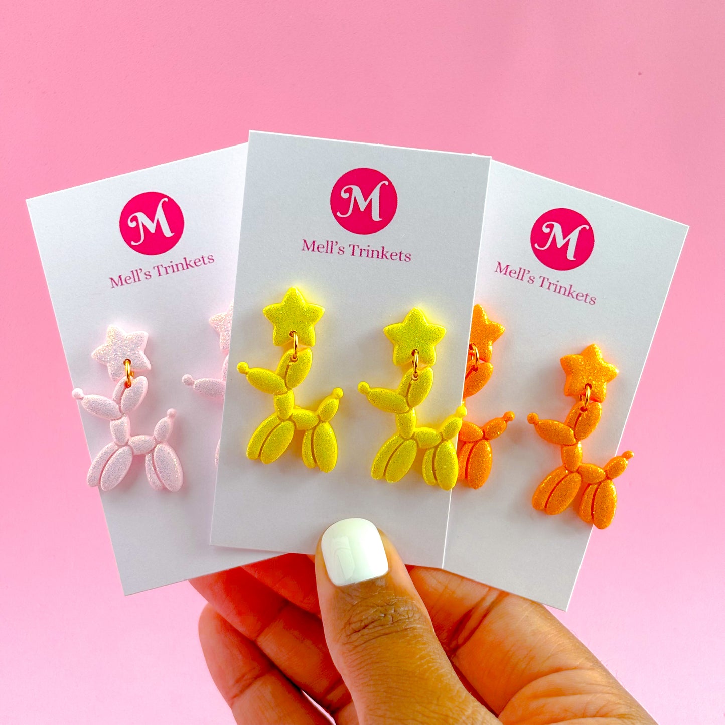 Sparkly Balloon Dogs - Choose Color