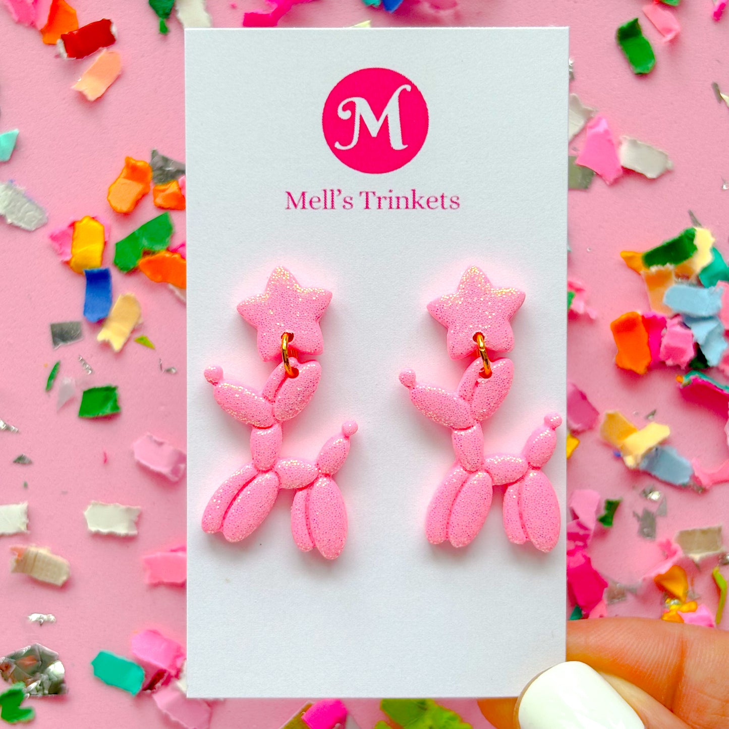 Sparkly Balloon Dogs - Choose Color