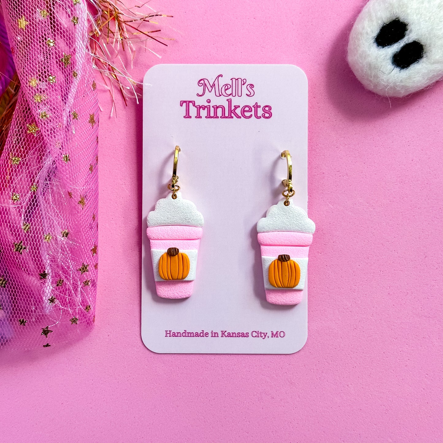 Pumpkin Spice Latte Earrings