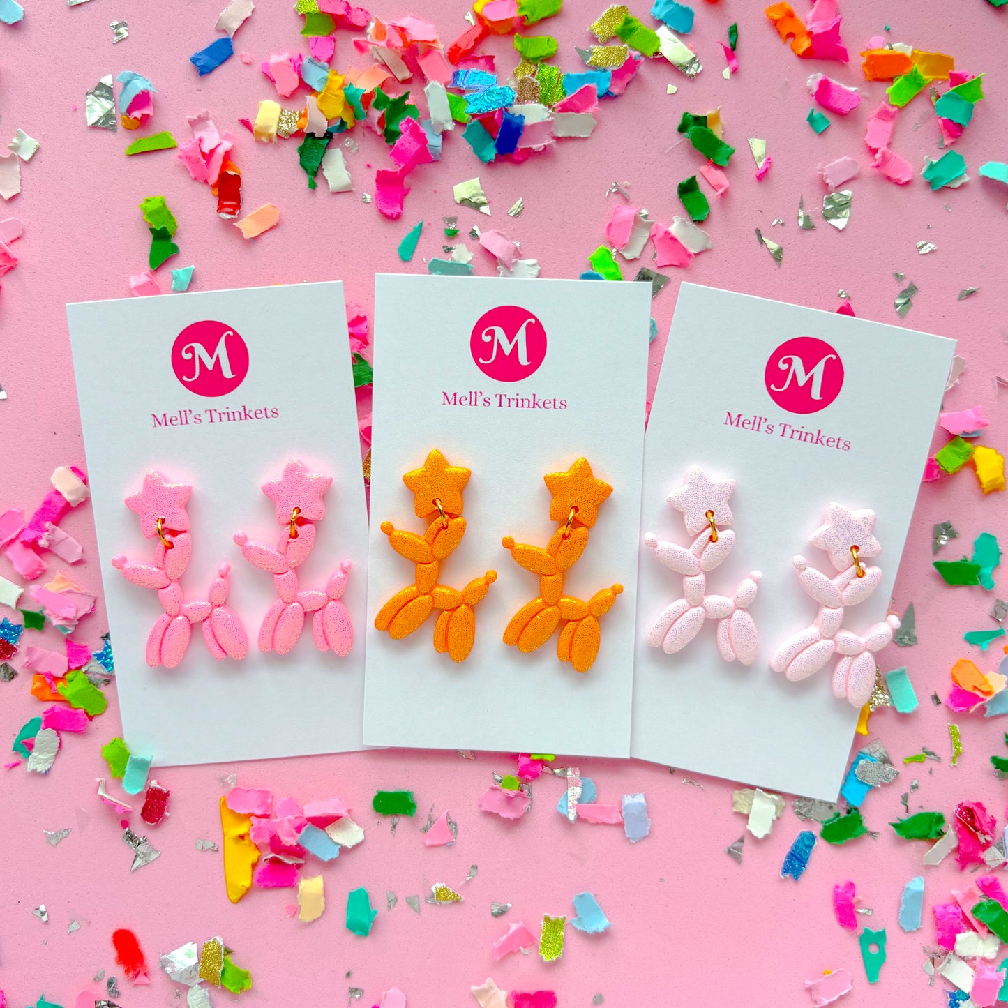 Sparkly Balloon Dogs - Choose Color