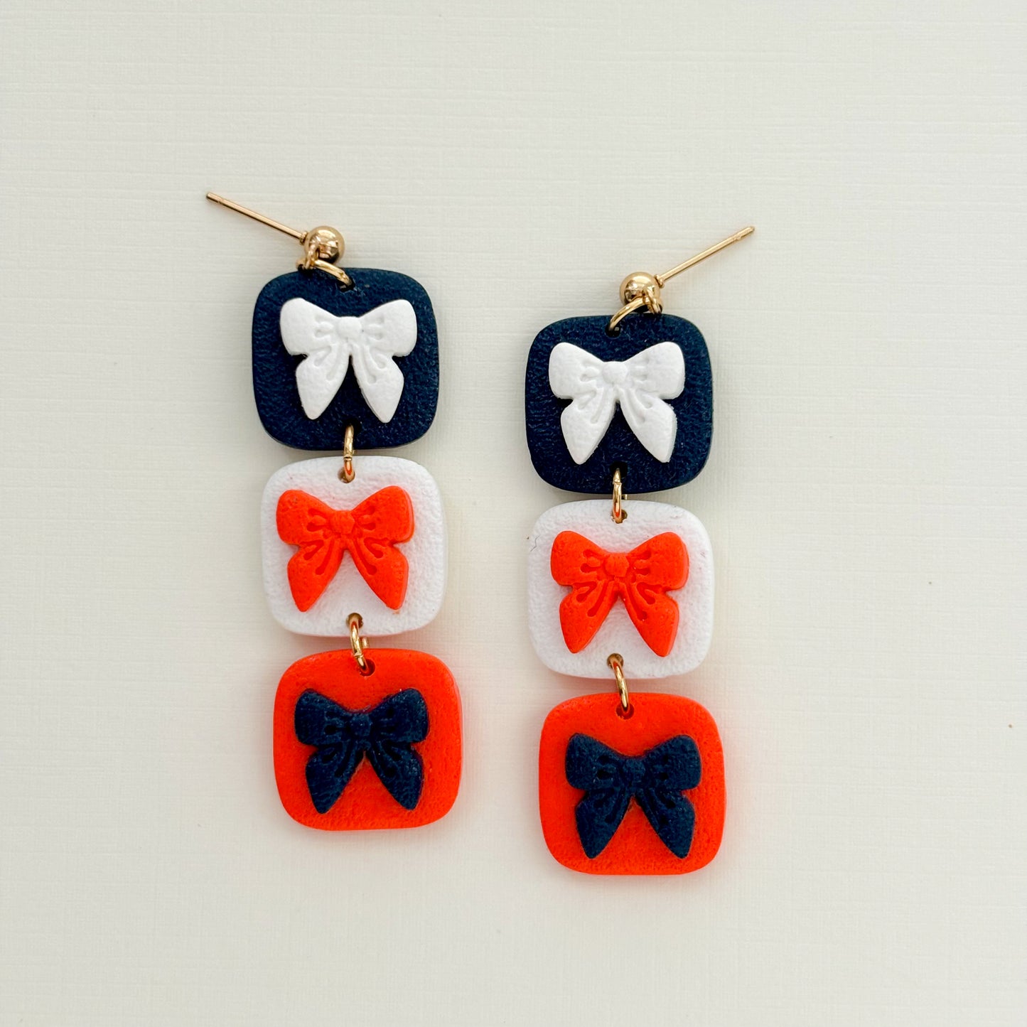 Game Day Triple Bow Dangles - Choose Team