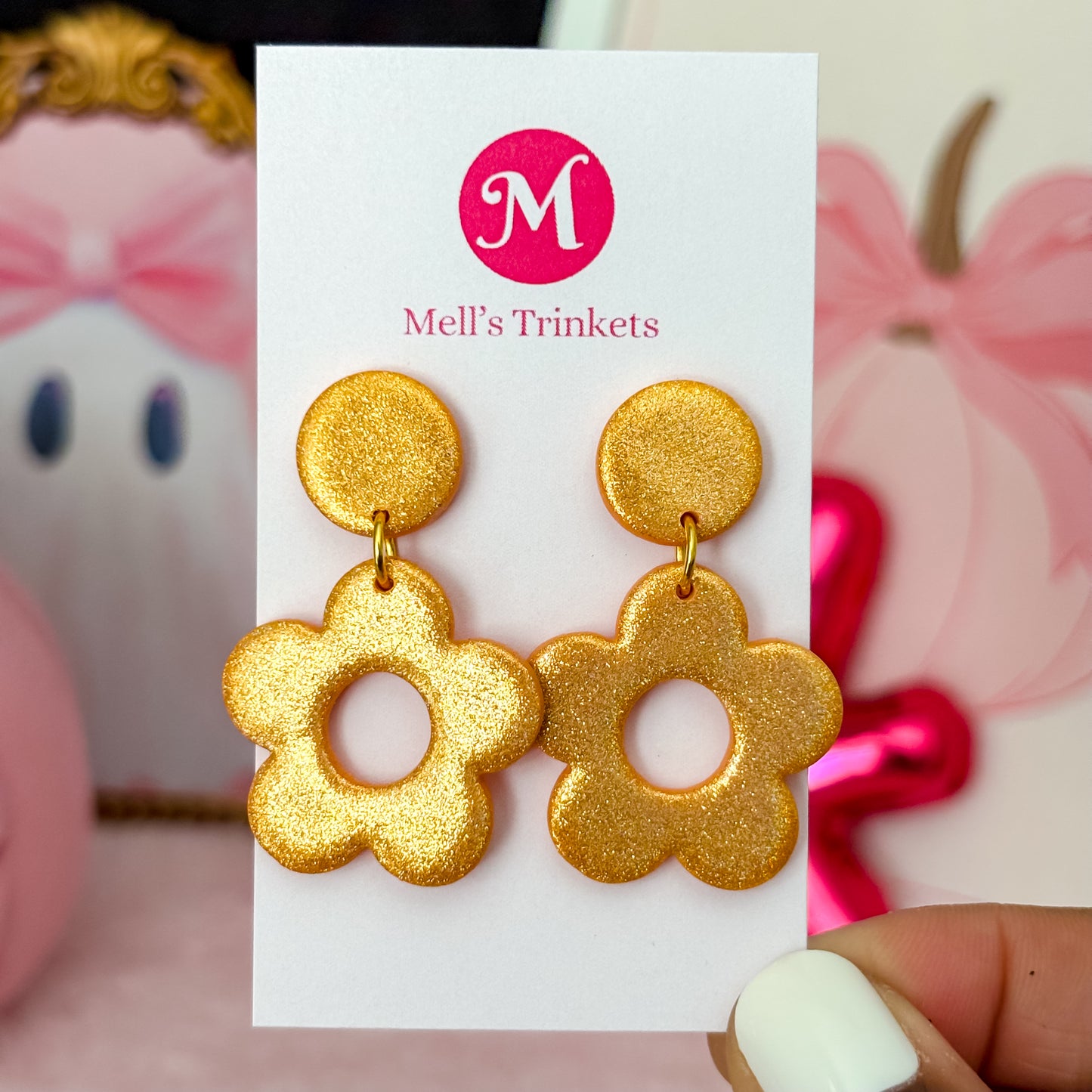 Boo-ween Flower Dangles - Choose color