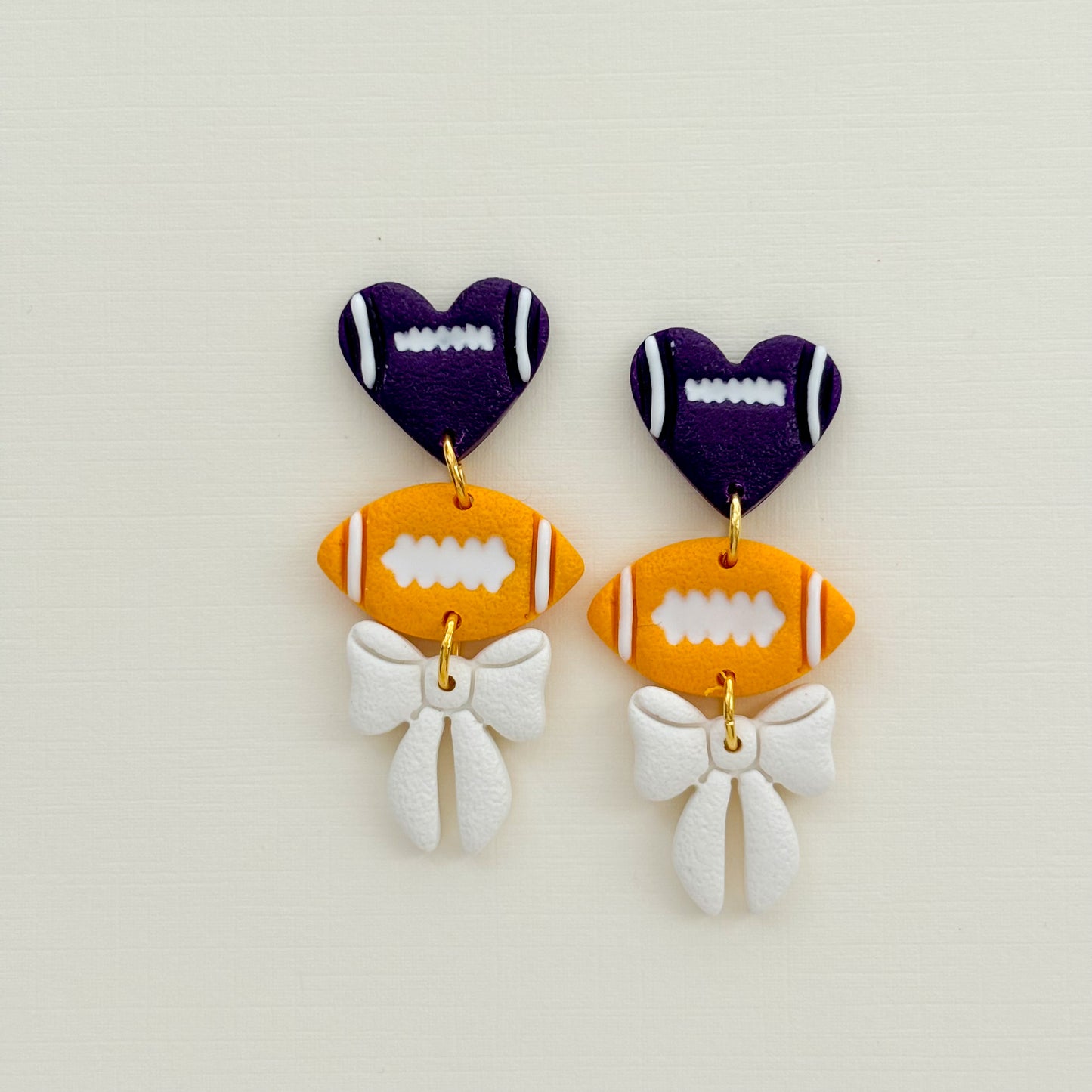 Ultimate Game Day Triple Football Dangles - Choose Team Color