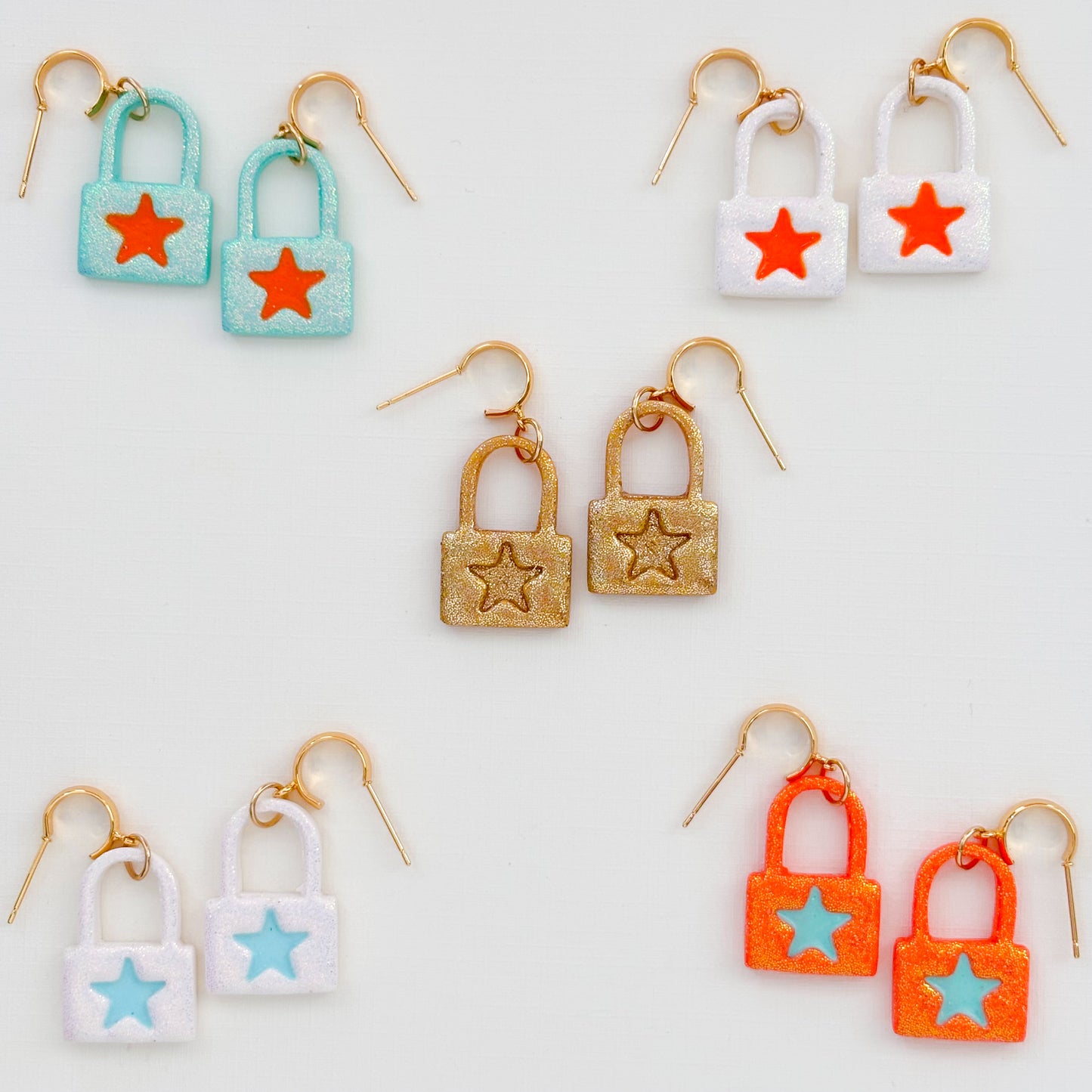 Star Lock Dangles - Choose Color