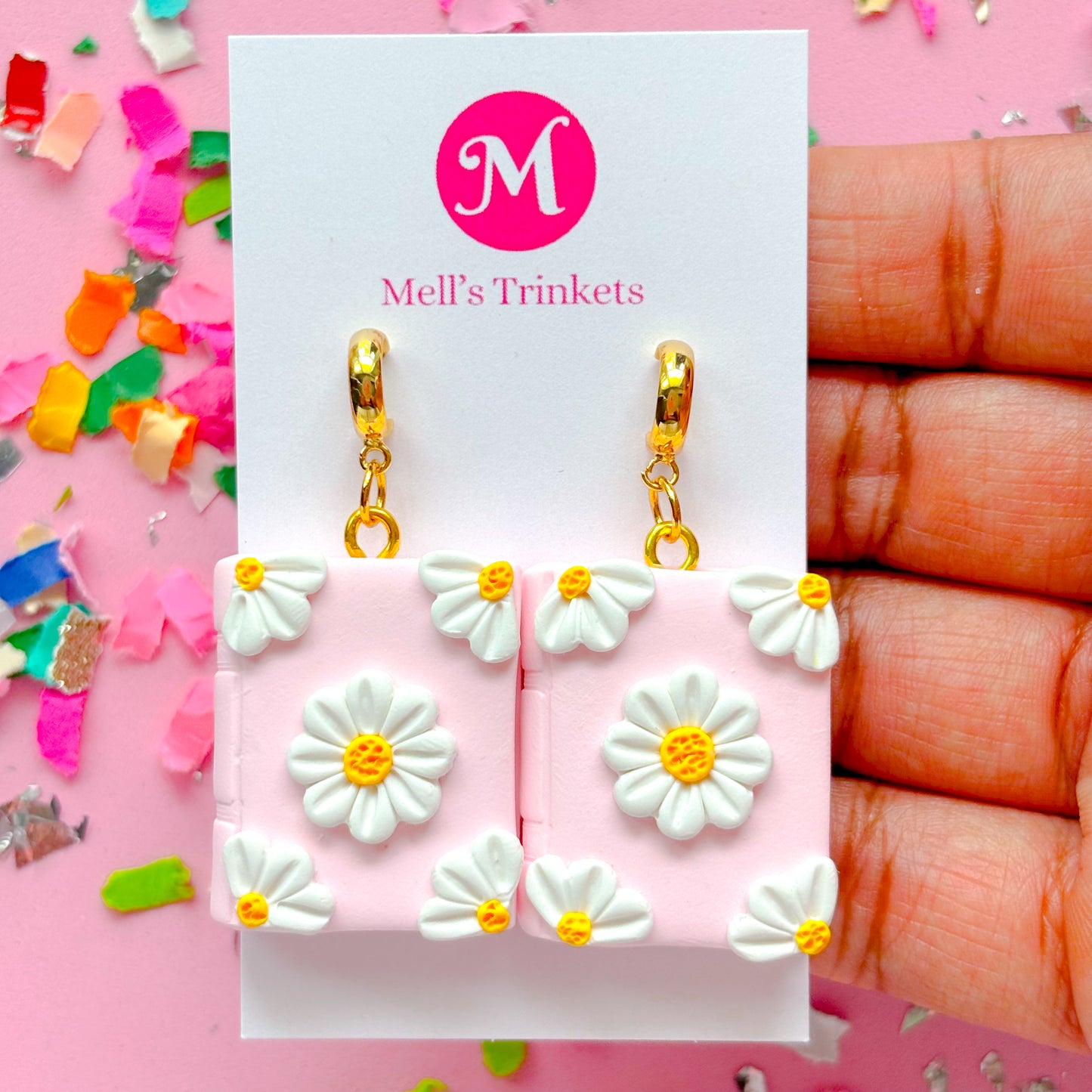 Flower Book Dangles - Choose Color