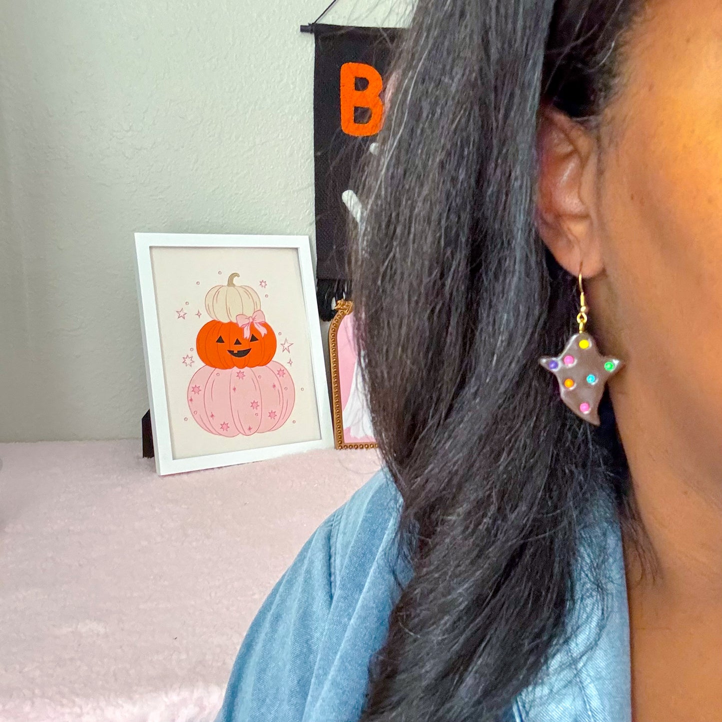 Cosmic Brownie Ghost Dangles