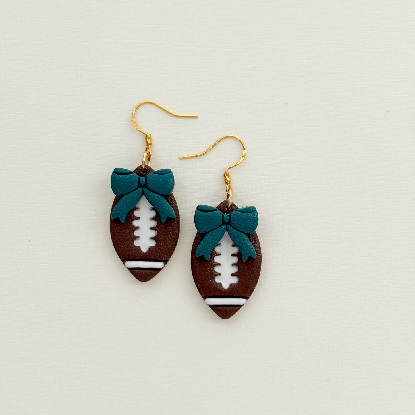 Gameday Football Bow Dangles - Choose Team Color