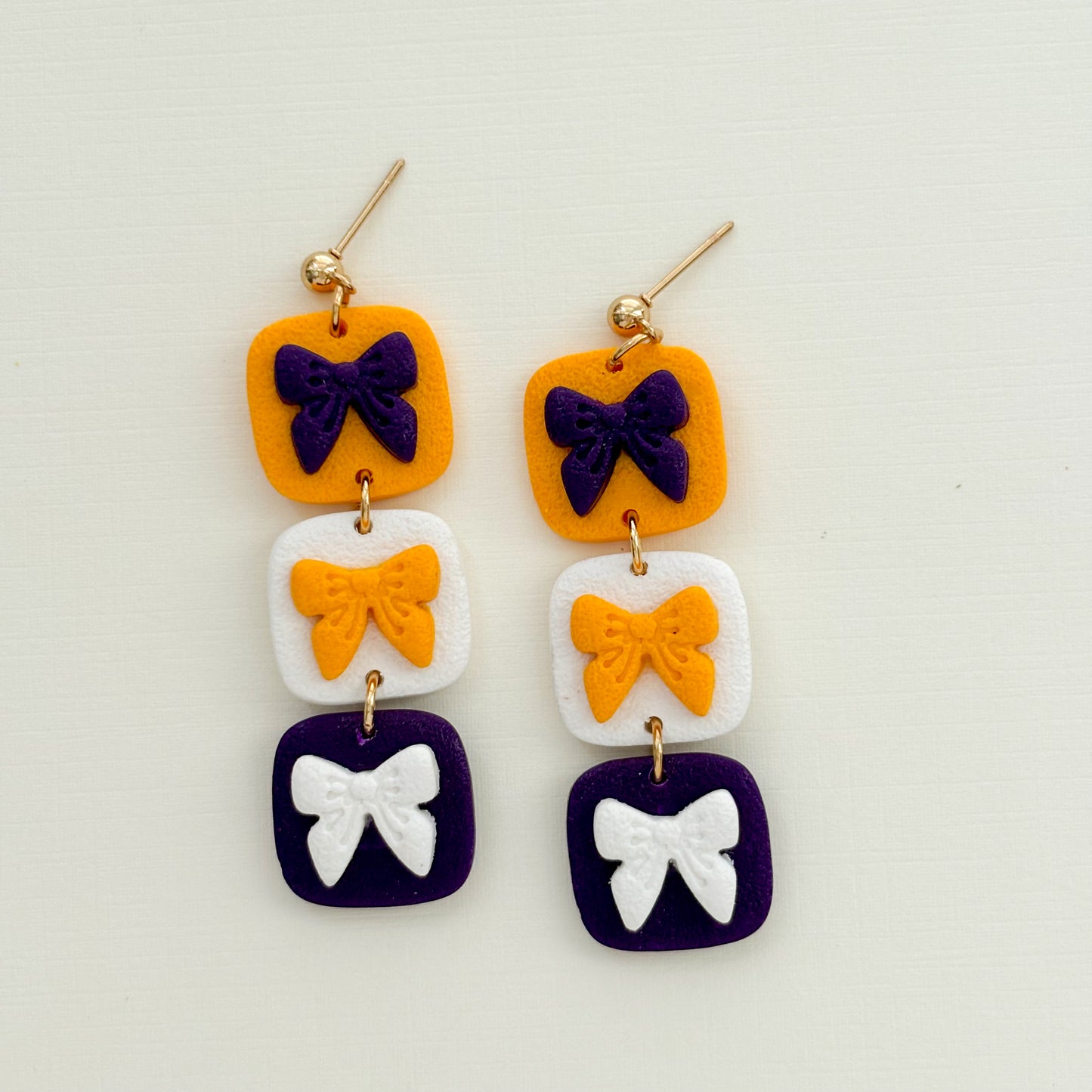Game Day Triple Bow Dangles - Choose Team