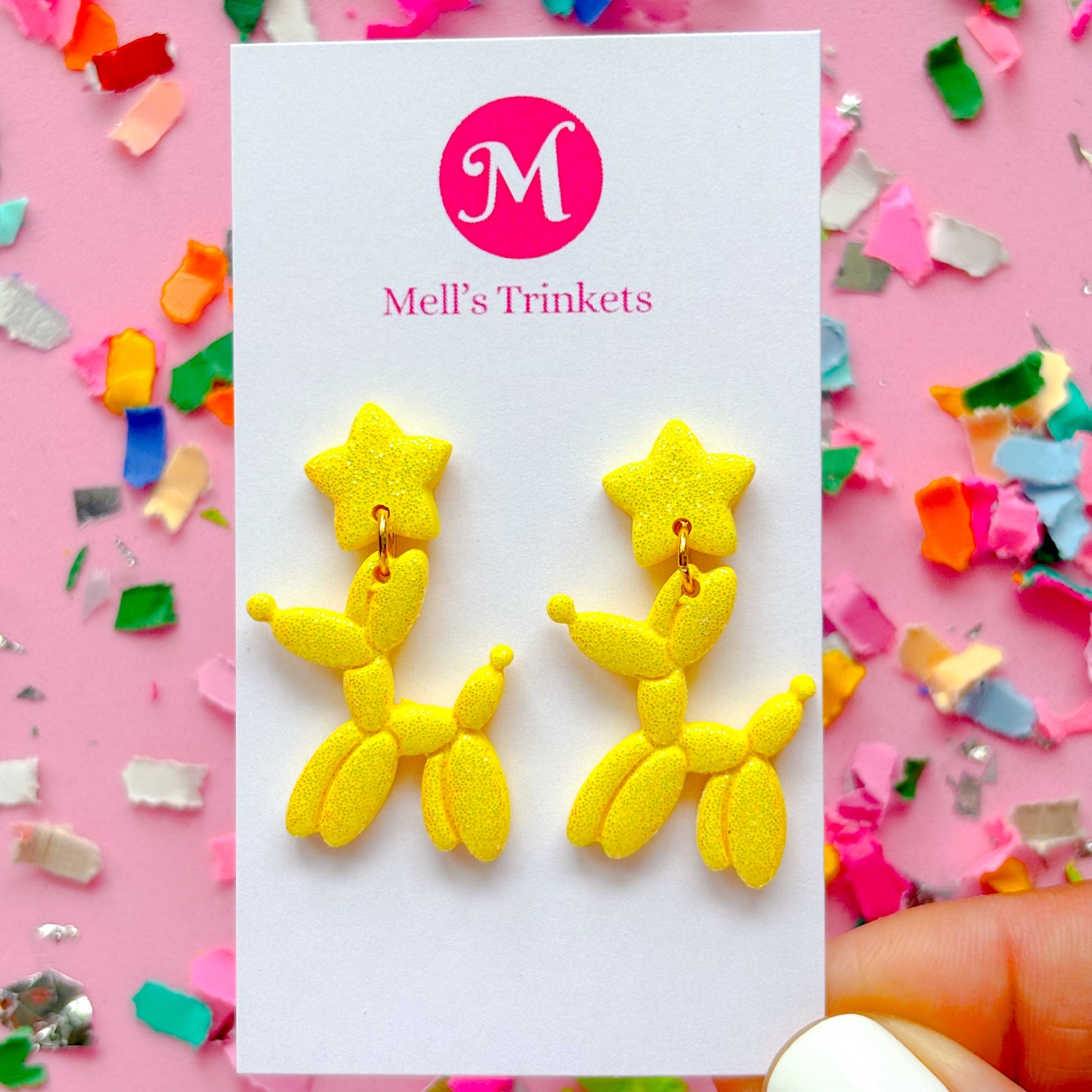 Sparkly Balloon Dogs - Choose Color