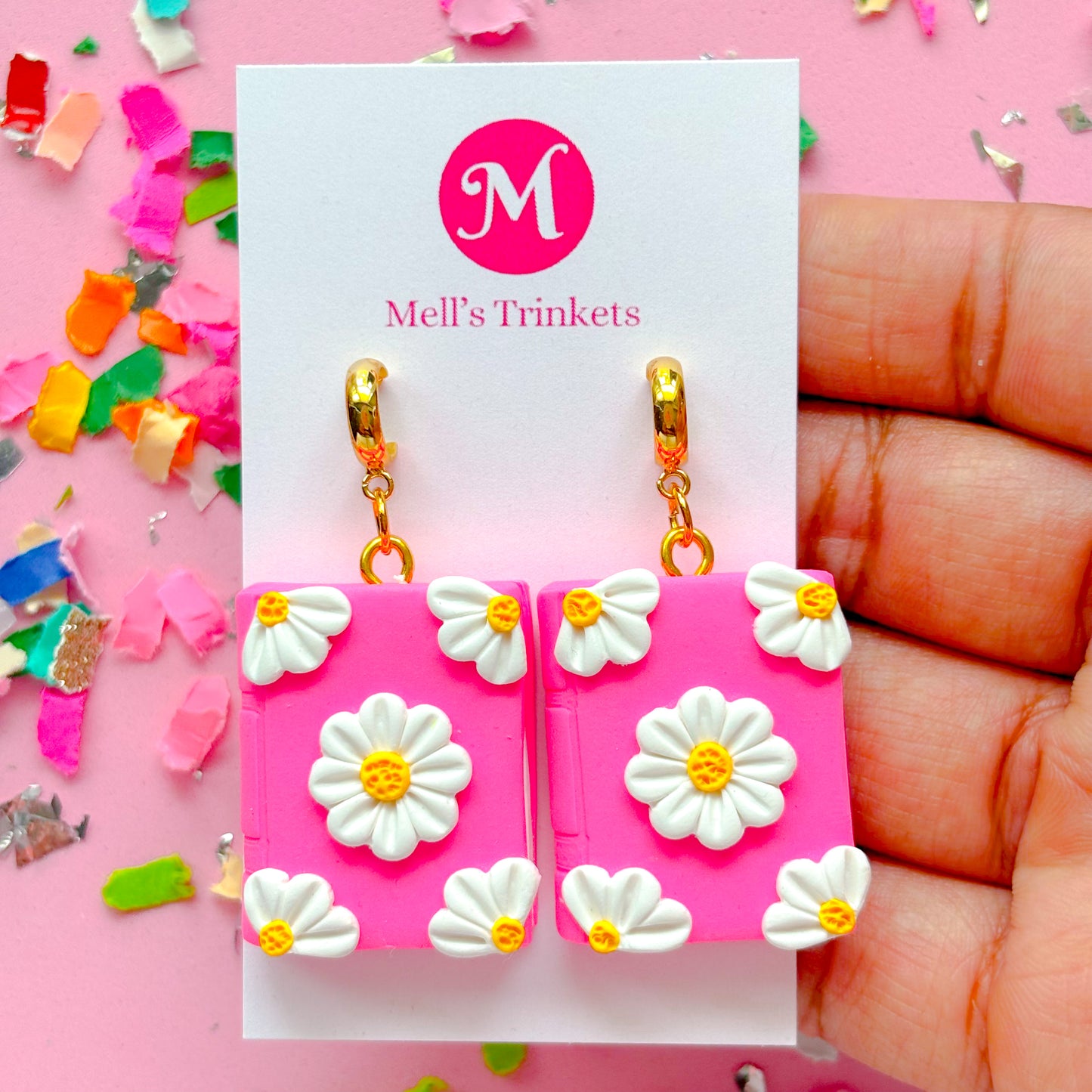 Flower Book Dangles - Choose Color