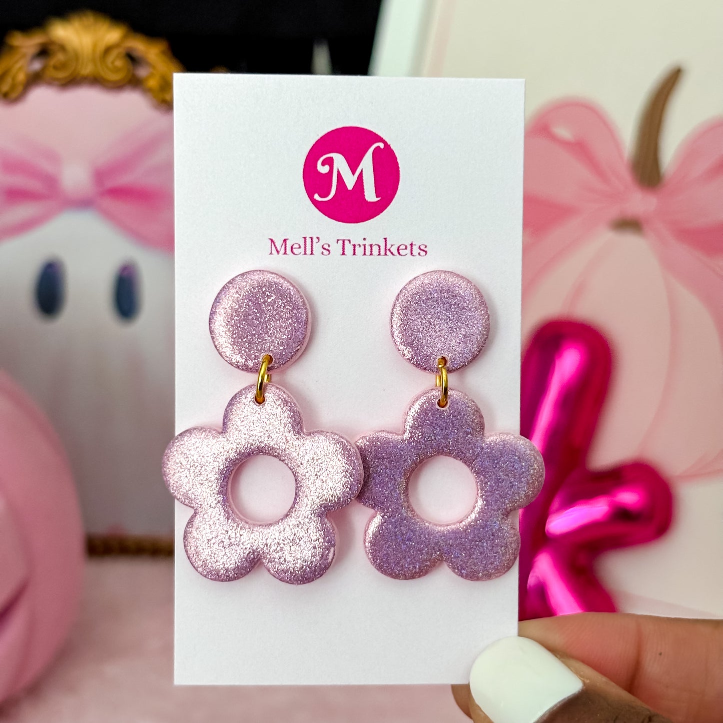 Boo-ween Flower Dangles - Choose color