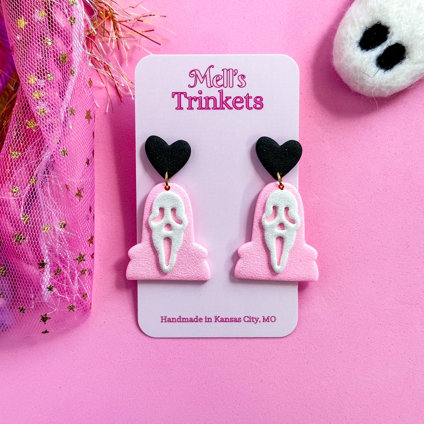 Ghostface Dangle Earrings