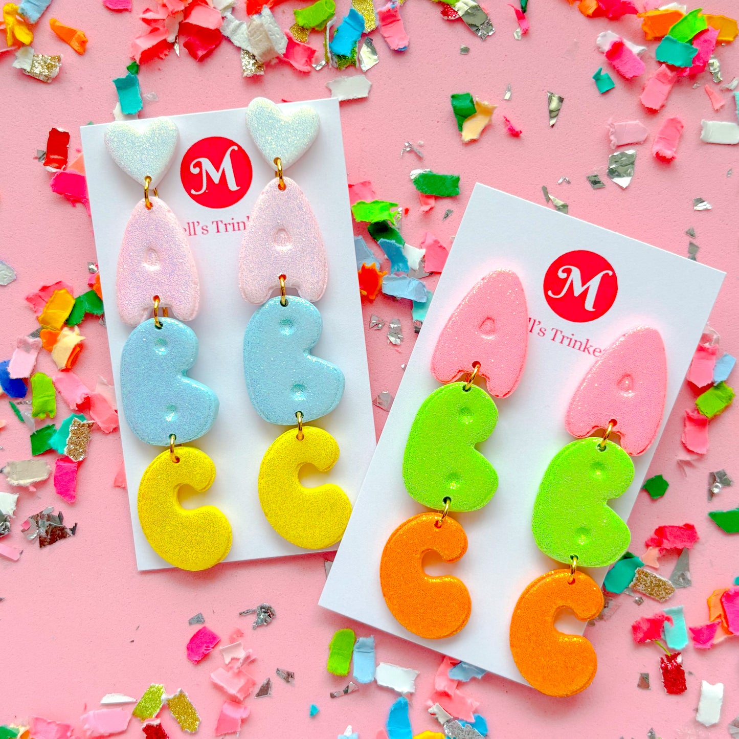 Heart ABC Dangles - Choose Dangles