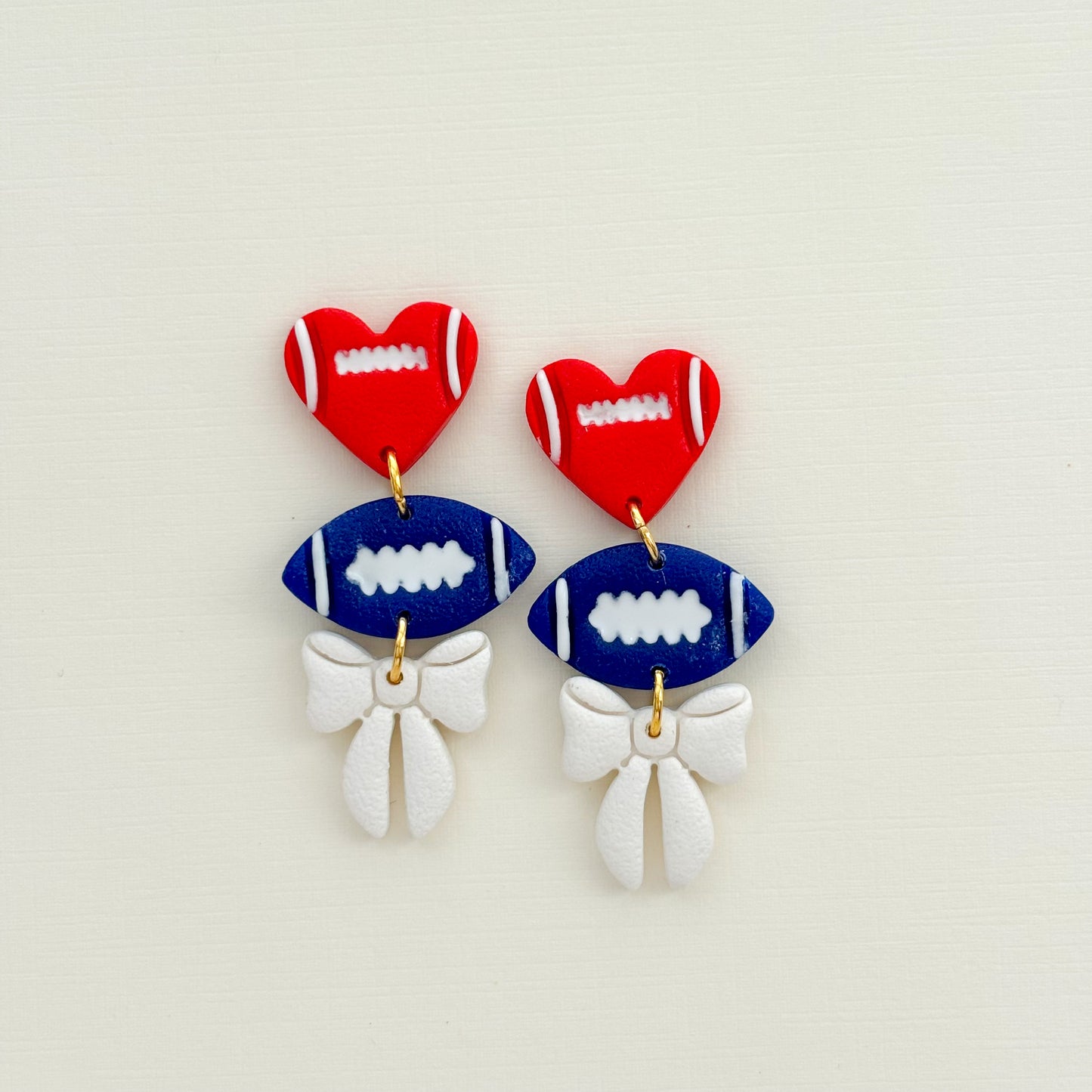 Ultimate Game Day Triple Football Dangles - Choose Team Color
