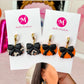 Leopard Pumpkin Bow Huggies