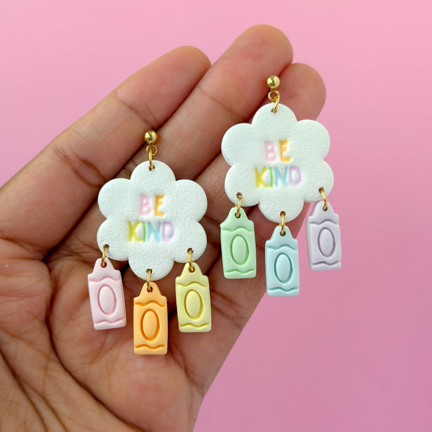 Be Kind Flower Dangles - Pastel