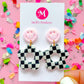 Checkered Floral Smileys