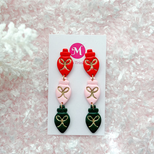 Christmas Light Triple Dangles