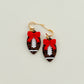 Game Day Leopard Bow Dangles - Choose Team