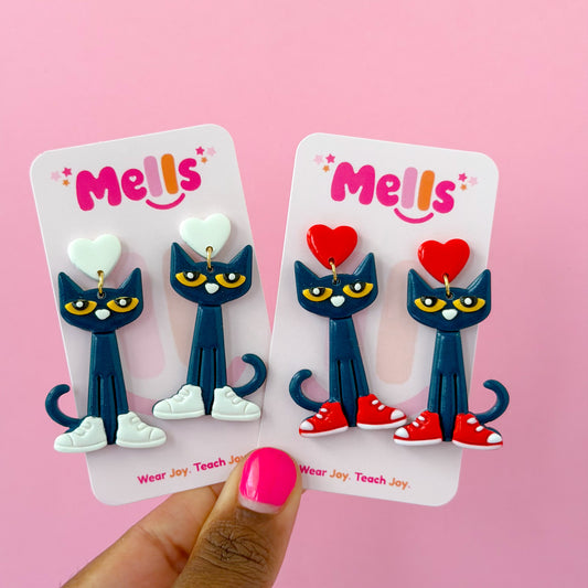 Storybook Cool Cat Dangles - Choose Shoe Color