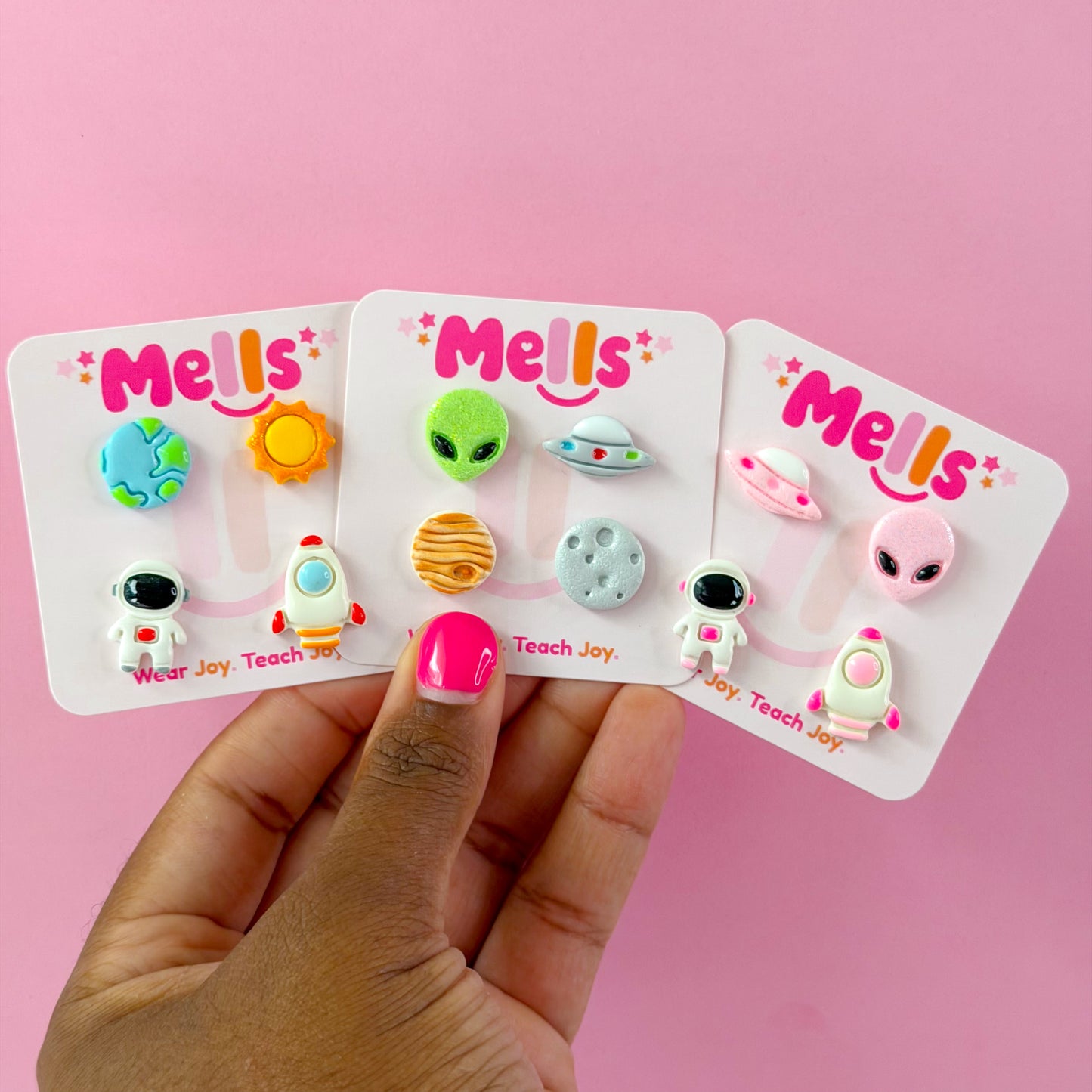 You're Out Of This World Stud Earrings Set of 4 - Choose Pack