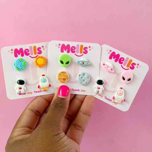 You're Out Of This World Stud Earrings Set of 4 - Choose Pack