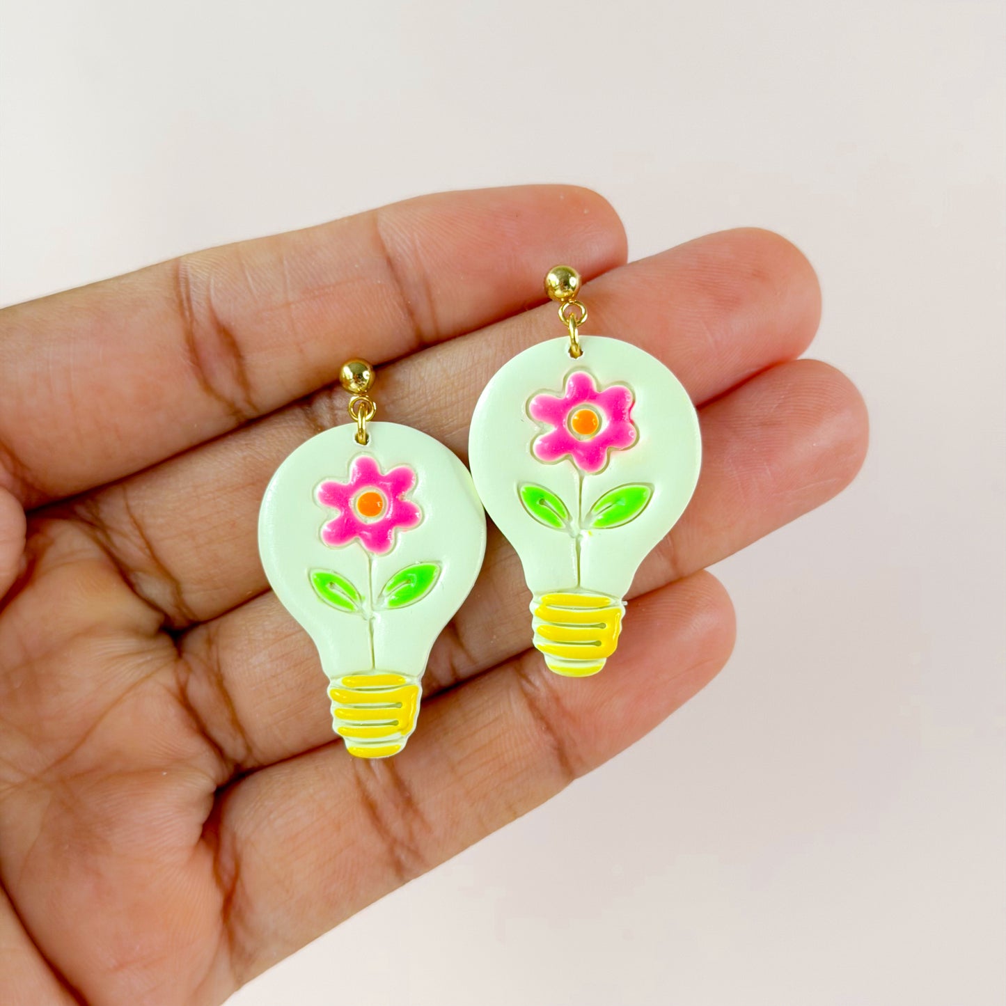 Flower Bulb Dangles - Light Green