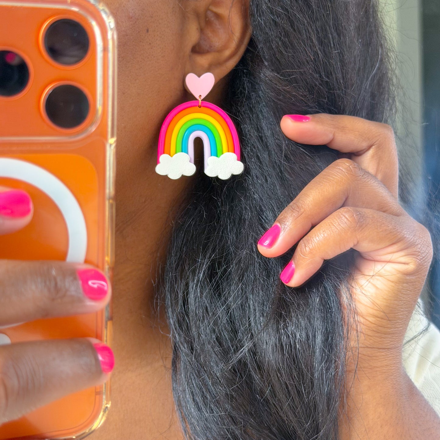 Heart Rainbow Arch Dangles