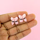Pre-order Crayon Bow Oversize Studs - Light Pink
