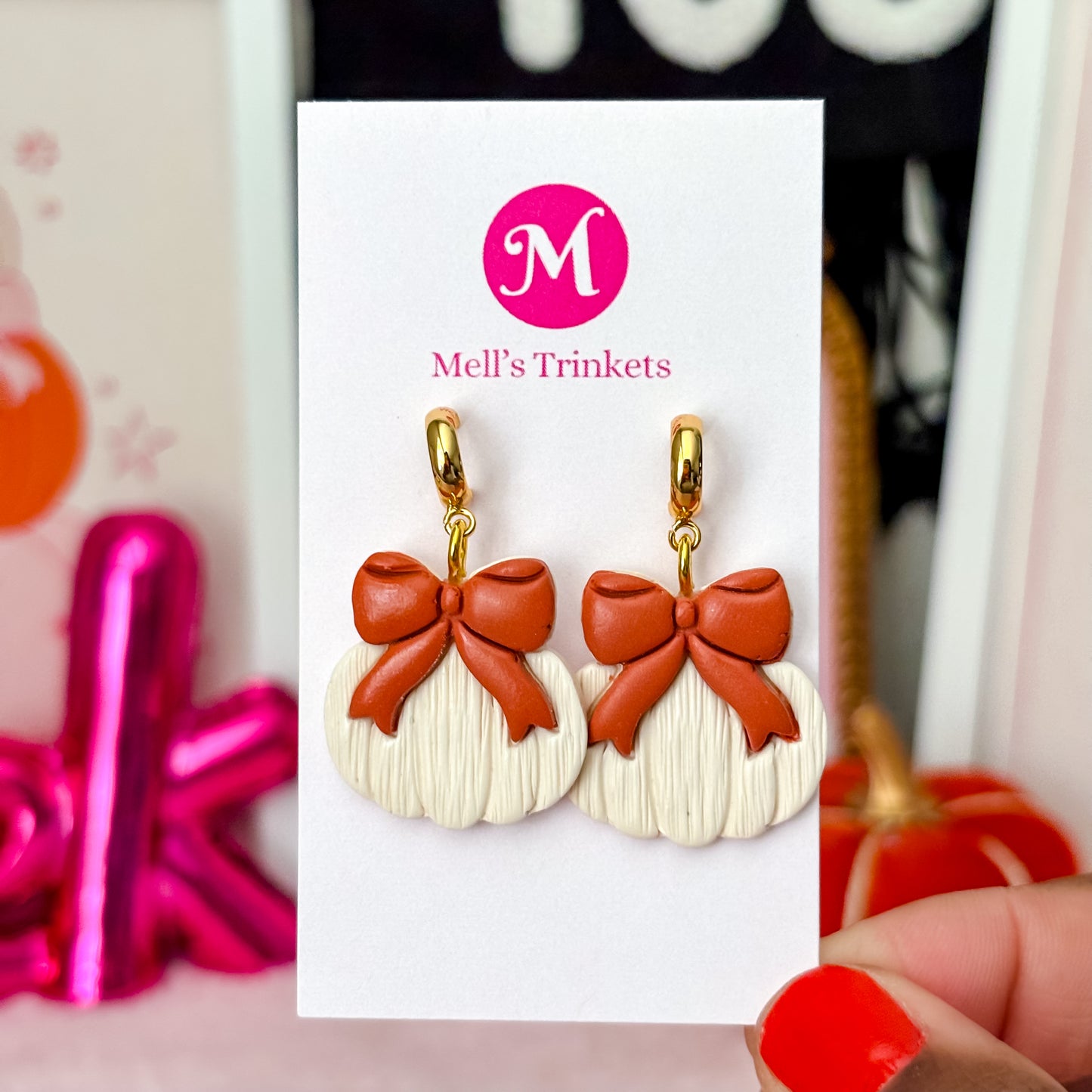 Autumn Bow Pumpkins - Choose Color