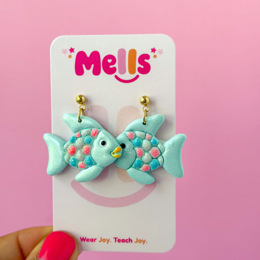 Storybook Rainbow Fish Dangles