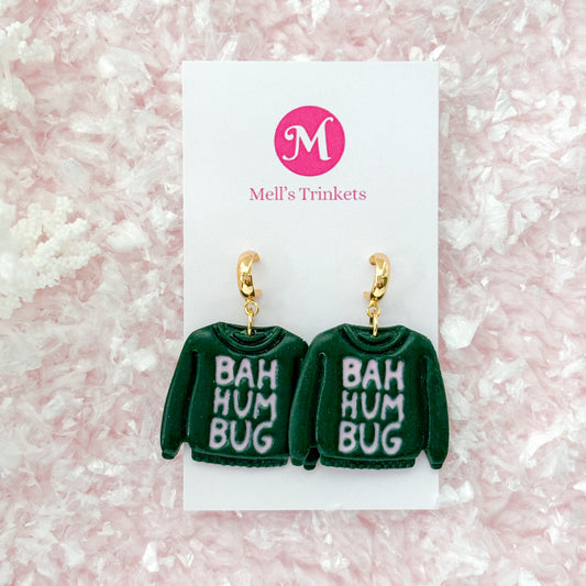 Bah Hum Bug Dangles - Green