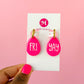 Pre-order FRIYAY Huggie Hoops - Mell's Hot Pink