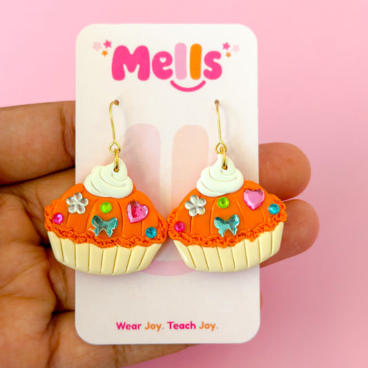 Bedazzled Pumpkin Pie Dangles