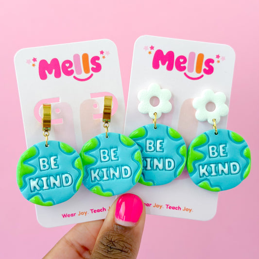 Be Kind Earth Dangles - Choose Styles