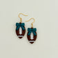 Gameday Football Bow Dangles - Choose Team Color